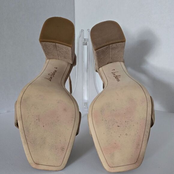 Sam Edelman Daniella Beige Suede Block Heel Sandal Size 8.5 - Picture 7 of 8
